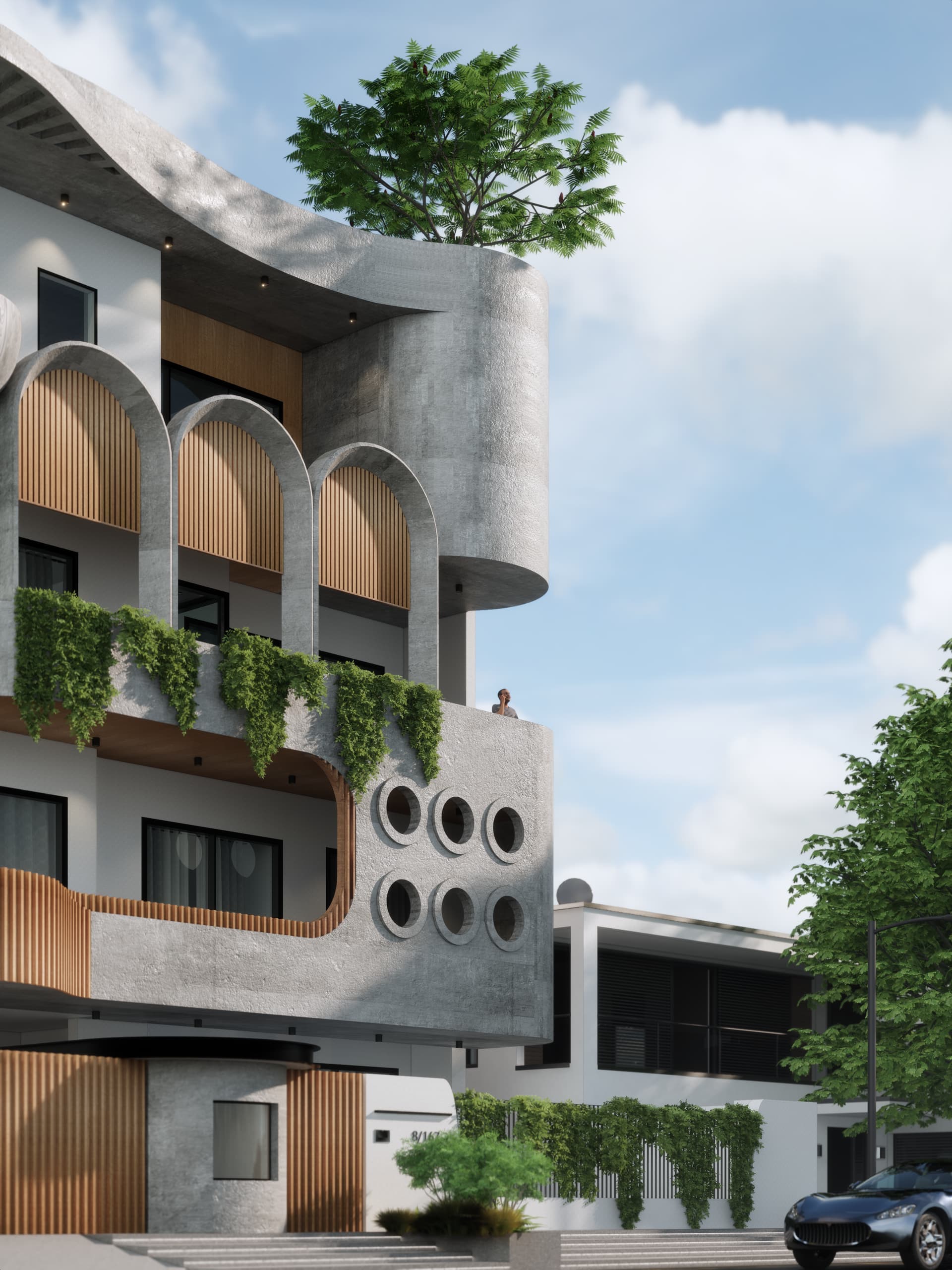 Modern luxury entrance lobby